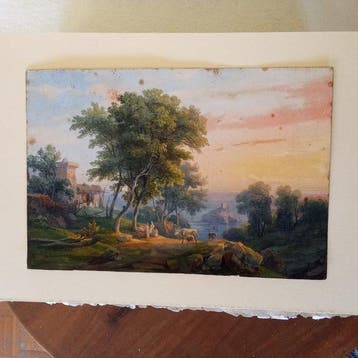 Salvatore Fergola (1799-1874) - Paesaggio, Antiquités & Art