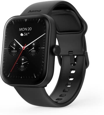Smartwatch 5000 Zwart | IP68 | Retour deal, weg is weg!, Zwart, Zo goed als nieuw, Waterdicht, Hama