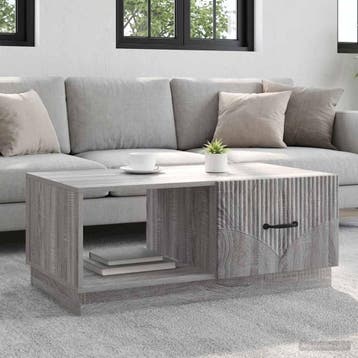 vidaXL Salontafel Grijs sonoma 90 x 50 x 37 cm Bewerkt hout, Huis en Inrichting, Verzenden, Nieuw