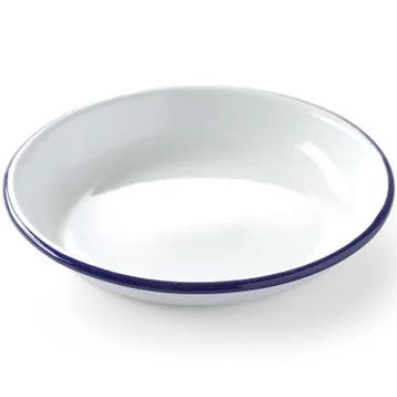 Diep Bord | Geëmailleerd Staal | Wit/Blauw | Per Stuk |, Verzenden, Nieuw in verpakking