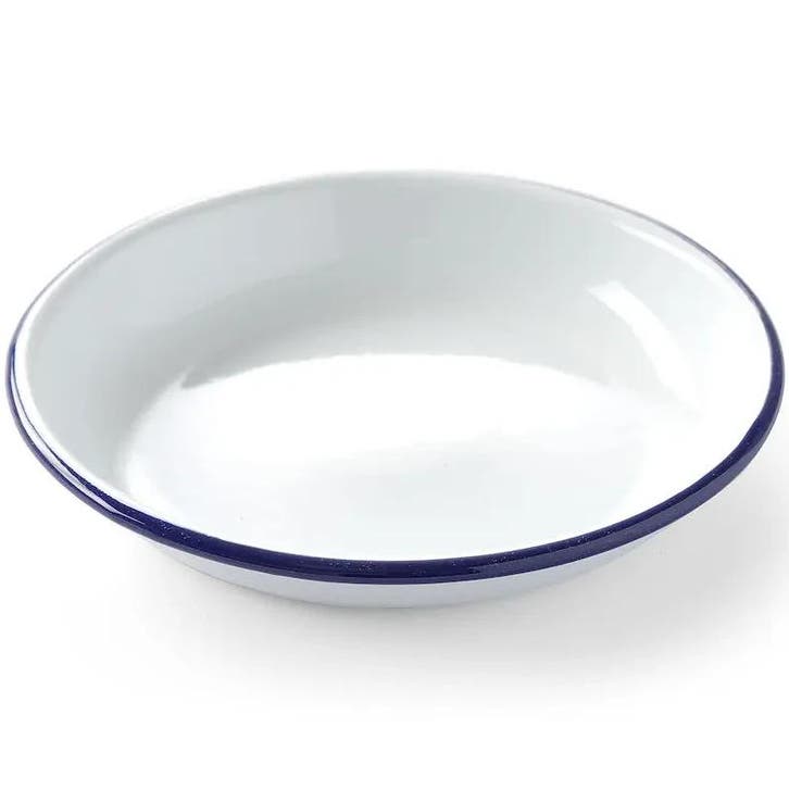 Diep Bord | Geëmailleerd Staal | Wit/Blauw | Per Stuk |, Articles professionnels, Horeca | Équipement de cuisine, Envoi