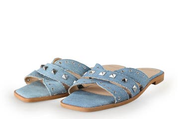 Manfield Slippers in maat 38 Blauw, Kleding | Dames, Schoenen, Slippers, Zo goed als nieuw, Manfield, Verzenden