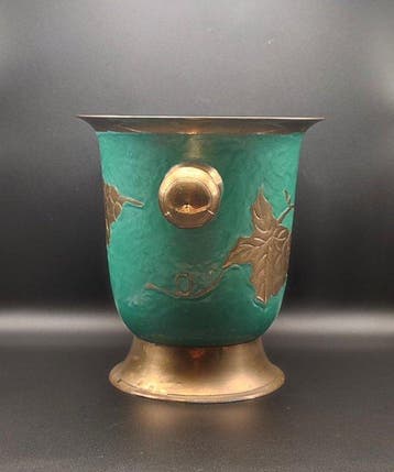 Ijsemmer - Messing - Cloisonné emaille turkoois
