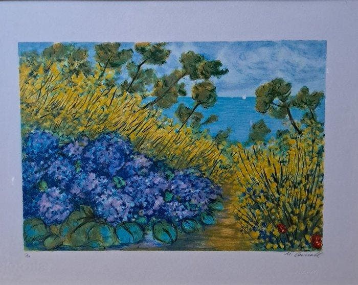 Michele Cascella (1892-1989) - Ortensie tra le ginestre, Antiek en Kunst, Antiek | Overige Antiek