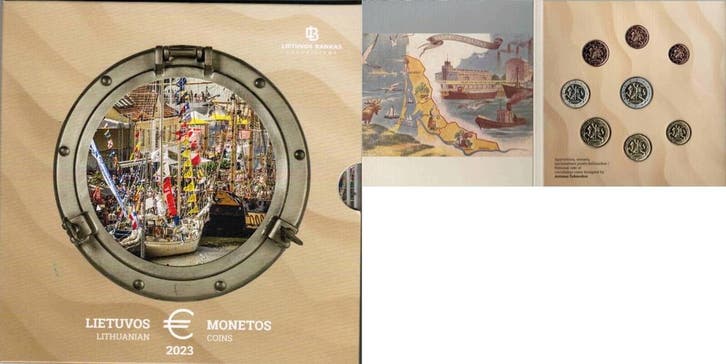 Lituanie Litauen Coffret Euro Brillant Universel 2023 8 P..., Postzegels en Munten, Munten | Europa | Euromunten, België, Verzenden