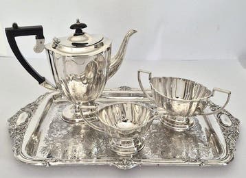 Dienblad - 44cm.x25,5cm. - Verzilverd
