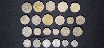 Wereld. Collection of coins incl. silver and restrikes