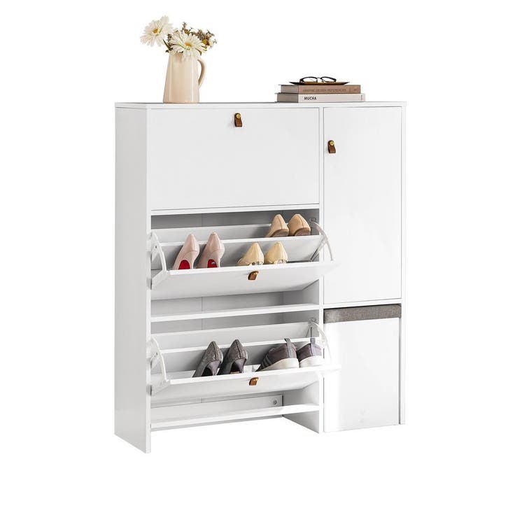 2dekans | SoBuy Schoenenkast met uitschuifbare kruk - 3, Huis en Inrichting, Kasten | Schoenenkasten, Ophalen of Verzenden
