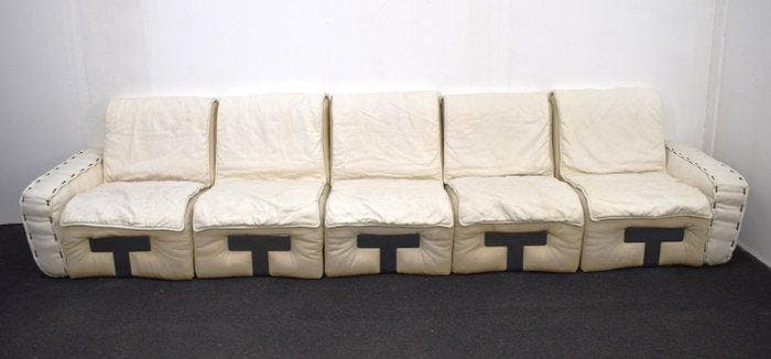 Mario Sabot - Mais Mais - Sofa - Staal, Textiel, Antiek en Kunst, Antiek | Meubels | Stoelen en Sofa's