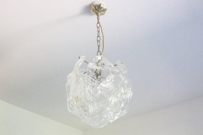 Plafondlamp - Glas, Antiek en Kunst, Antiek | Verlichting