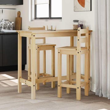 vidaXL Barstoelen 2 st massief grenenhout, Verzenden