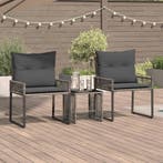 vidaXL Buitenmeubels set 7 pcs Grijs en Donkergrijs poly, Tuin en Terras, Verzenden, Nieuw