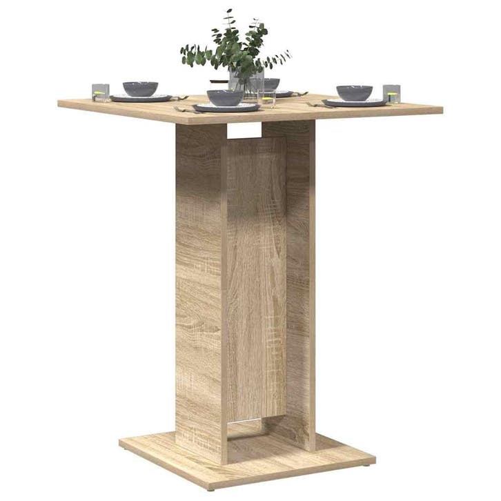 vidaXL Bistrotafel 60x60x75 cm bewerkt hout sonoma, Maison & Meubles, Tables | Tables à manger, Envoi