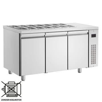 Saladette | 421L | RVS | 3 Deuren (1/1 GN) | Boven 14x 1/4, Verzenden, Nieuw in verpakking