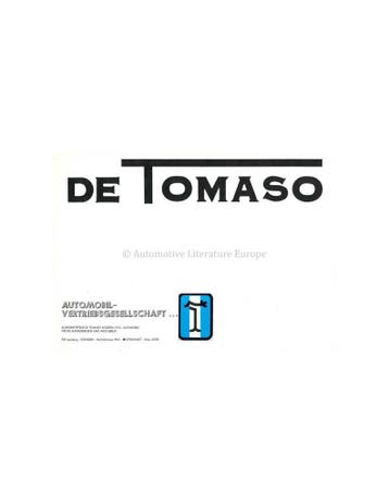 1976 DE TOMASO PROGRAMMA BROCHURE DUITS, Ophalen of Verzenden, Nieuw