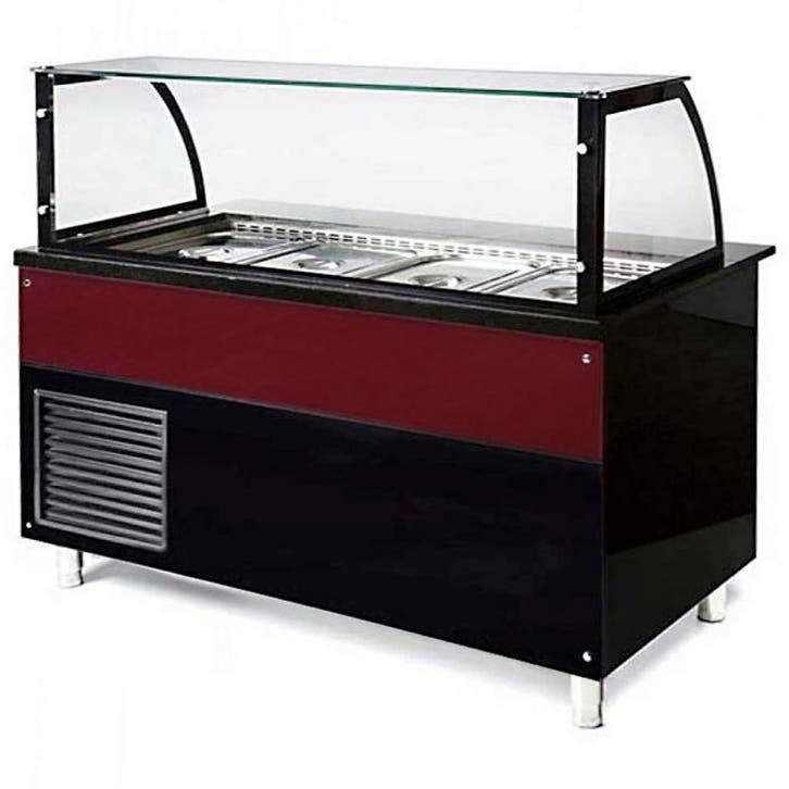 Luxe Saladette met Graniet, Glas &amp; led – Gekoelde Onderb, Articles professionnels, Horeca | Équipement de cuisine
