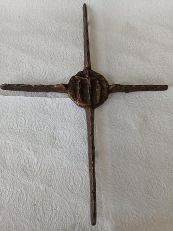 Bronzen Kruis - 37 cm - Brons - 1940-1950