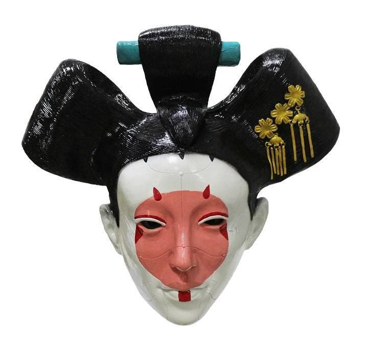 Geisha masker (Ghost in, Hobby en Vrije tijd, Feestartikelen, Verzenden