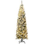 2dekans | Coast Besneeuwde Slim Kunstkerstboom met LED, Diversen, Kerst, Ophalen of Verzenden, Nieuw