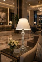 Artelight - Lampe - cristal - verre - laiton - métal argenté