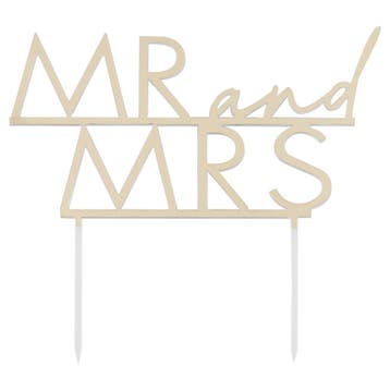 Bruiloft Taarttopper Mr & Mrs, Hobby en Vrije tijd, Verzenden, Nieuw