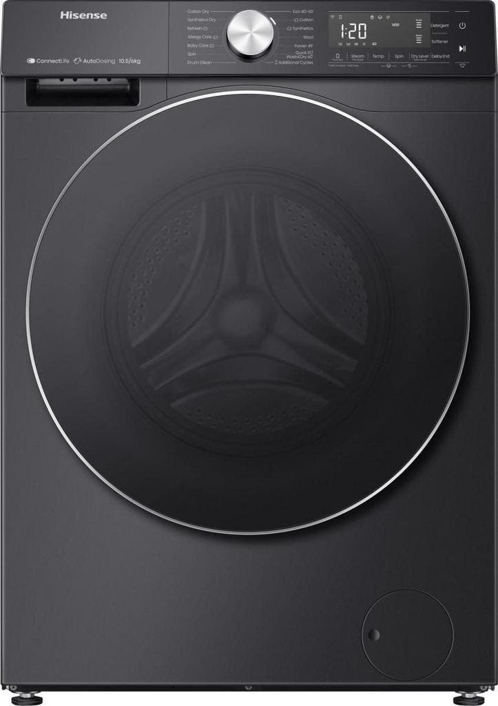 Hisense WD5S1045BB - Was-droogcombinatie - 10.5 kg wassen -, Elektronische apparatuur, Was-droogcombinaties, Ophalen of Verzenden