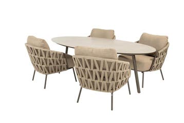 4 Seasons Outdoor Mallorca low dining set met Salute tafel