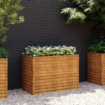 vidaXL Verhoogde tuinbak 100x50x69 cm cortenstaal, Verzenden, Nieuw