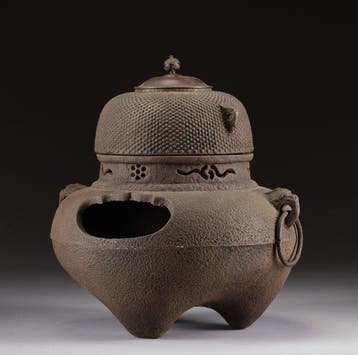 Chagama  (ijzeren theeketel) - Brons, IJzer (gegoten) -