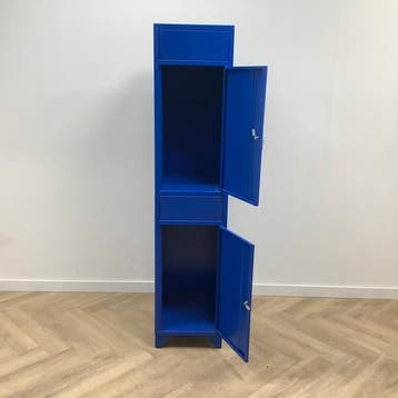 metalen wasgoed kast, 2 vaks met sleutels (hxbxd) 190x42x50, Huis en Inrichting, Gebruikt