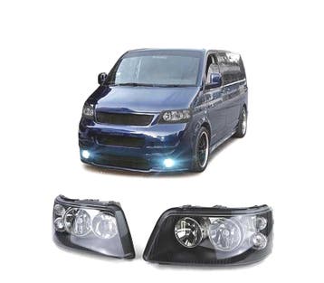 PHARES VOLKSWAGEN VW T5 03-09 FOND NOIR, Verzenden