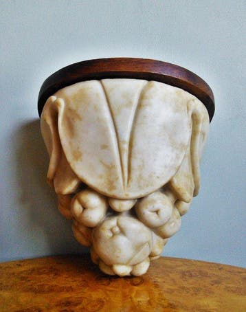 Antieke albasten console - Decoratie van gesculpteerde, Antiek en Kunst