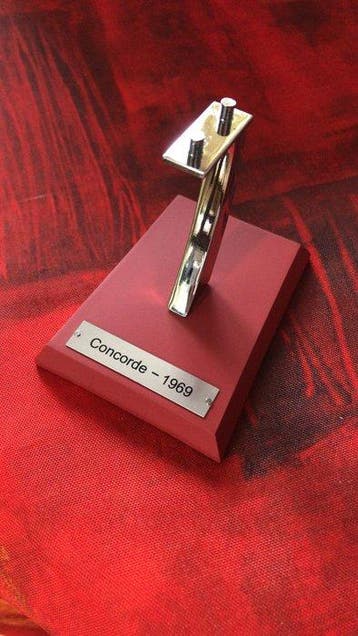 Concorde 1:200 - Modelvliegtuig - aluminium chromé 30 cm