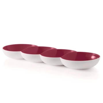 Tupperware Allegra Tapasschaal Rood/wit, Verzenden