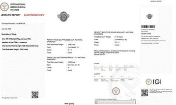 Ring - 18 karaat Witgoud - 2.44ct. tw. Diamant (Natuurlijk), Nieuw