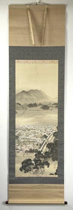 Meisen Spring Landscape kakemono japonais -  - Japon - XXe