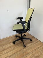 Herman Miller Mirra Bureaustoel Met Gestoffeerde Rug, Huis en Inrichting, Bureaustoelen, Verzenden, Geel, Zo goed als nieuw, Bureaustoel