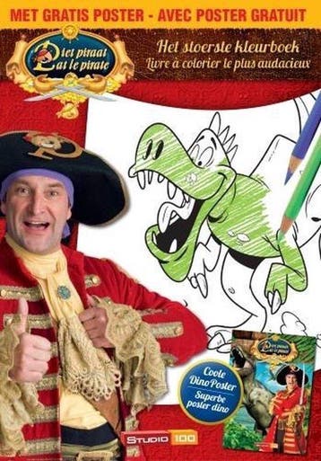 Piet Piraat : kleurboek met poster, Boeken, Verzenden, Nieuw