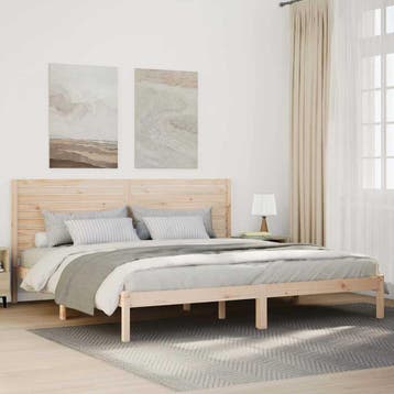 vidaXL Bedframe extra lang zonder matras massief hout, Verzenden