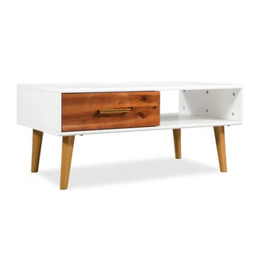 vidaXL Salontafel 90x50x40 cm massief acaciahout, Huis en Inrichting, Verzenden, Nieuw