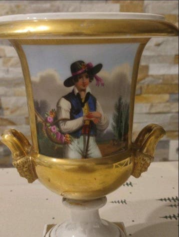 Vase - Porcelaine - Vase en porcelaine de Paris ancien