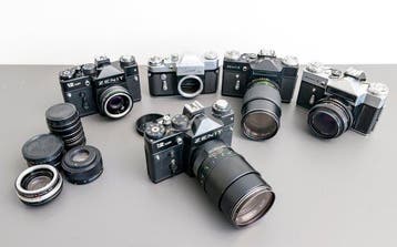 Zenit collectie – 12XP, Zenit-E & 3M + Objectieven,