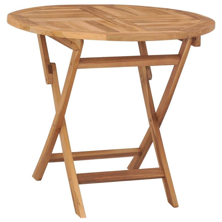 vidaXL Tuintafel inklapbaar 85x76 cm massief teakhout, Tuin en Terras, Tuintafels, Nieuw, Verzenden