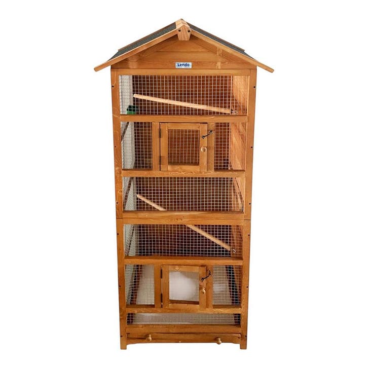 Lendo Online Volière Extérieure 70×57×165 cm Bois Marron, Animaux & Accessoires, Oiseaux | Cages & Volières