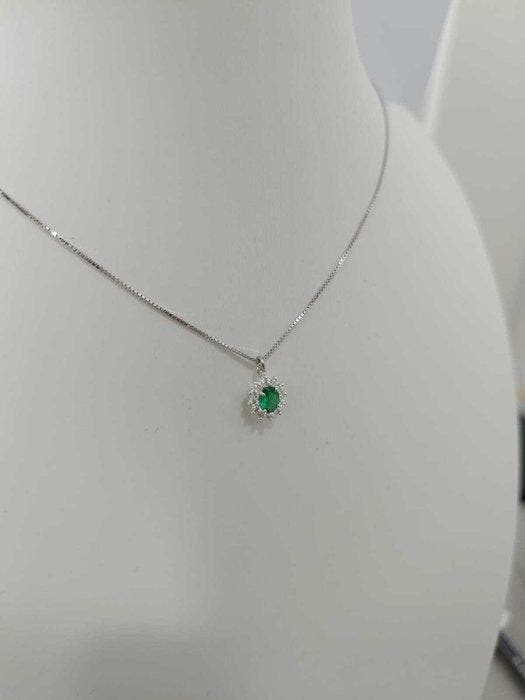 Zonder minimumprijs - Halsketting Zilver Diamant, Handtassen en Accessoires, Kettingen