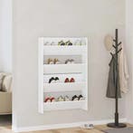 vidaXL Wandschoenenkasten 2 st 80x18x60 cm spaanplaat wit, Verzenden
