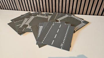 Lego Grondplaten - 16x Wegplaten (Donker)