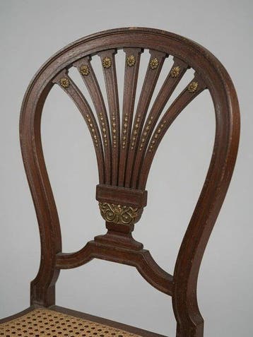 Stoel (2) - Paar 19e-eeuwse Franse mahonie stoelen in Louis