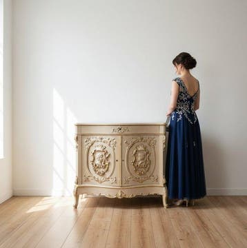 Credenza - Hout, Marmer - Dienstmeid