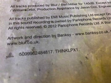 Blur - Think Tank - BANKSY artwork - Sealed - 2x albums LP